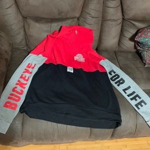 Half zip PINK Ohio state